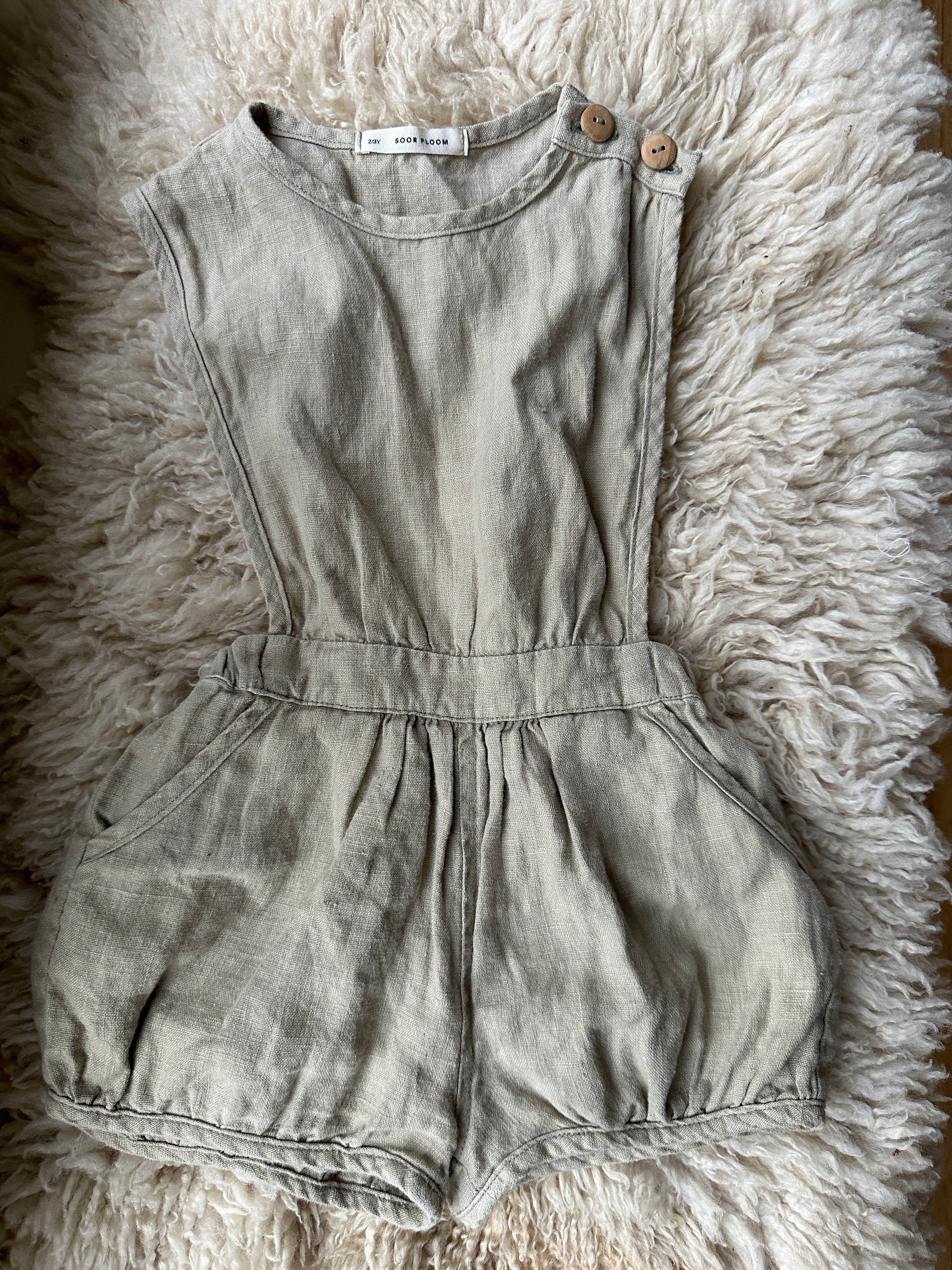 Soor Ploom 2024 2/3y Linen Romper